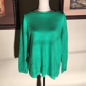 EUC Talbots boatneck sweater in Kelly green